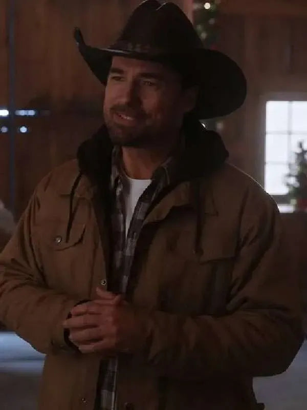A Royal Montana Christmas 2025 Warren Christie Brown Jacket