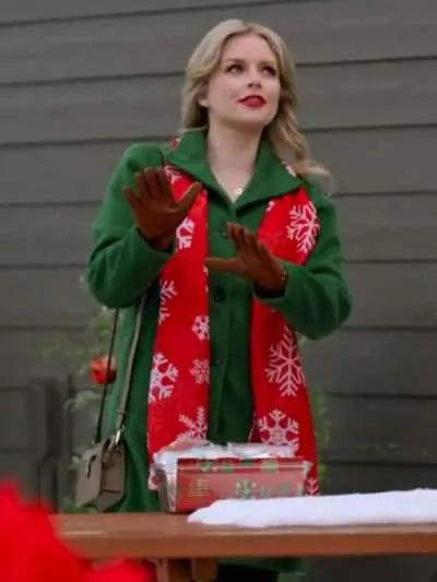 Andrea Brooks Snowy with a Chance of Christmas Green Coat