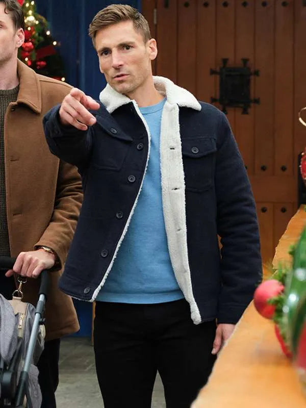 Andrew W. Walker Three Wise Men and a Baby Blue Wool Jacket