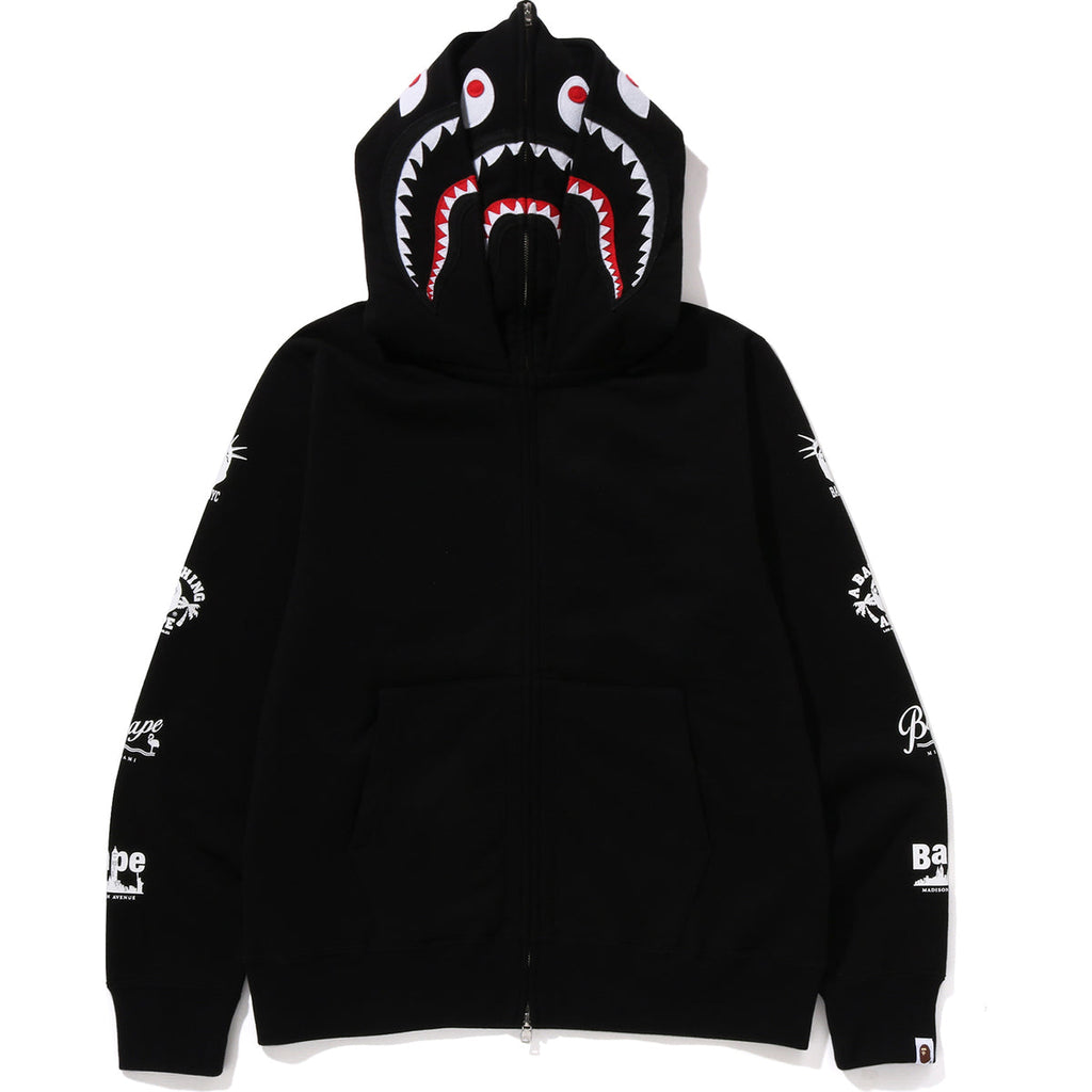 Bape Us Double Shark Full Zip Hoodie Mens - Trendy Layer
