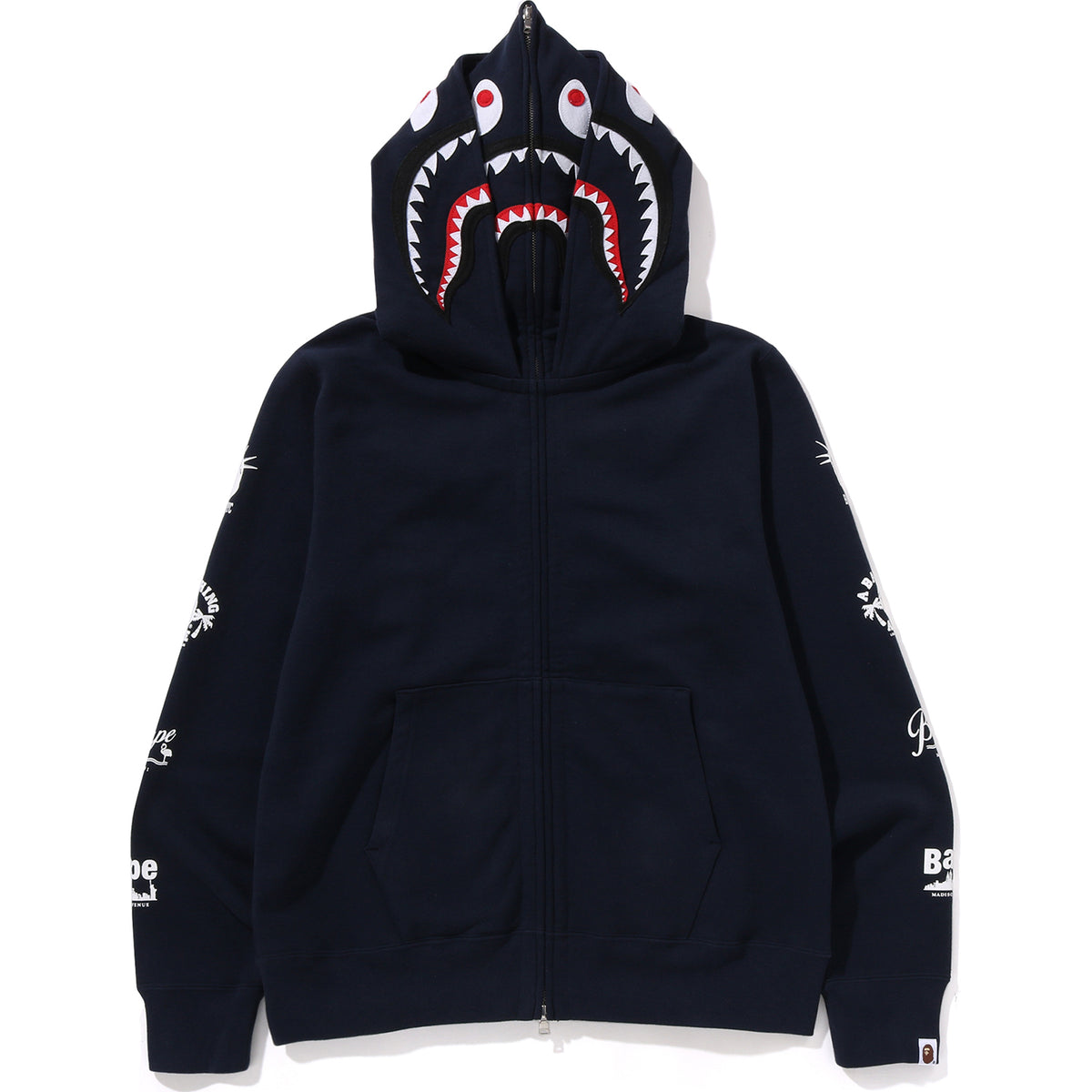 Bape Us Double Shark Full Zip Hoodie Mens - Trendy Layer