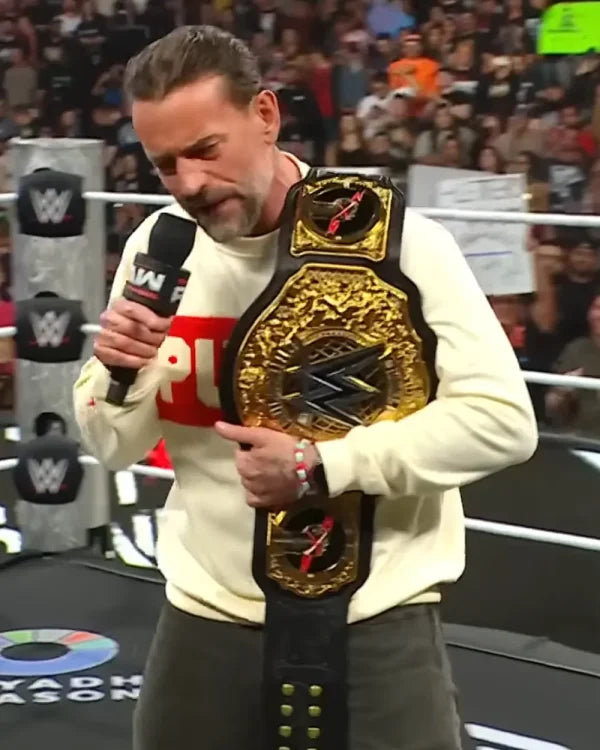 CM Punk White Sweatshirt