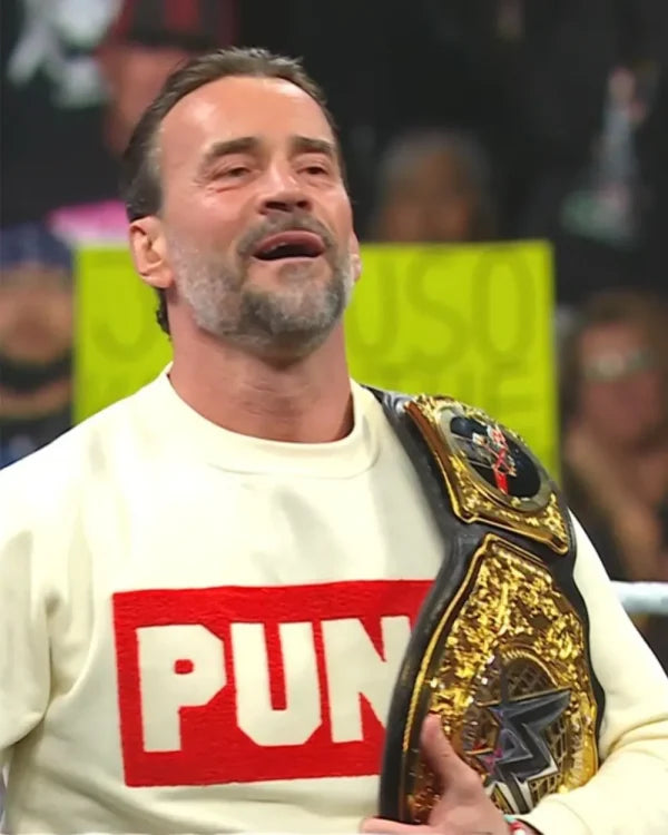 CM Punk White Sweatshirt