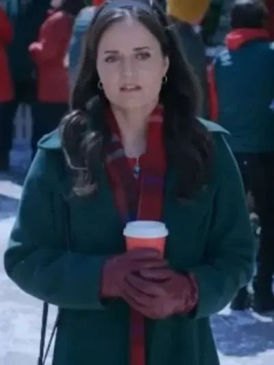 Danica McKellar A Cinderella Christmas Ball 2024 Green Coat