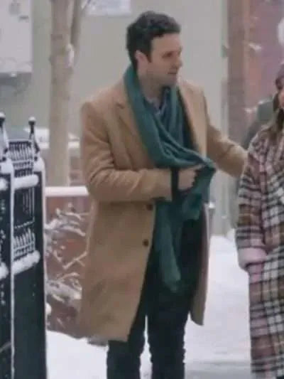 Jake Epstein Sincerely Truly Christmas 2024 Brown Coat