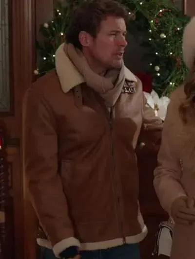 John Reardon Believe in Christmas Brown Leather Jacket