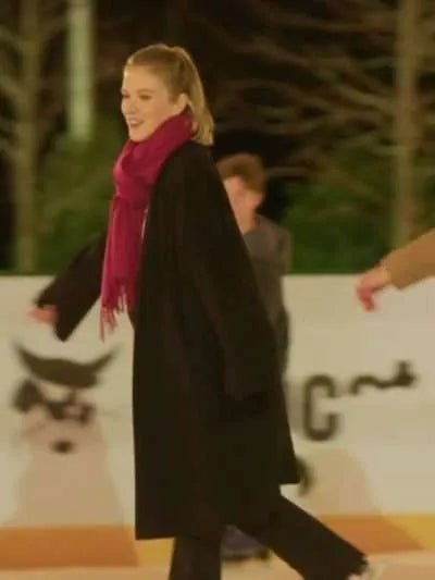 Kabby Borders Christmas in Mistletoe Black Wool Coat