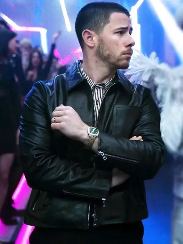 Nick Jonas A Very Jonas Christmas Movie Leather Jacket