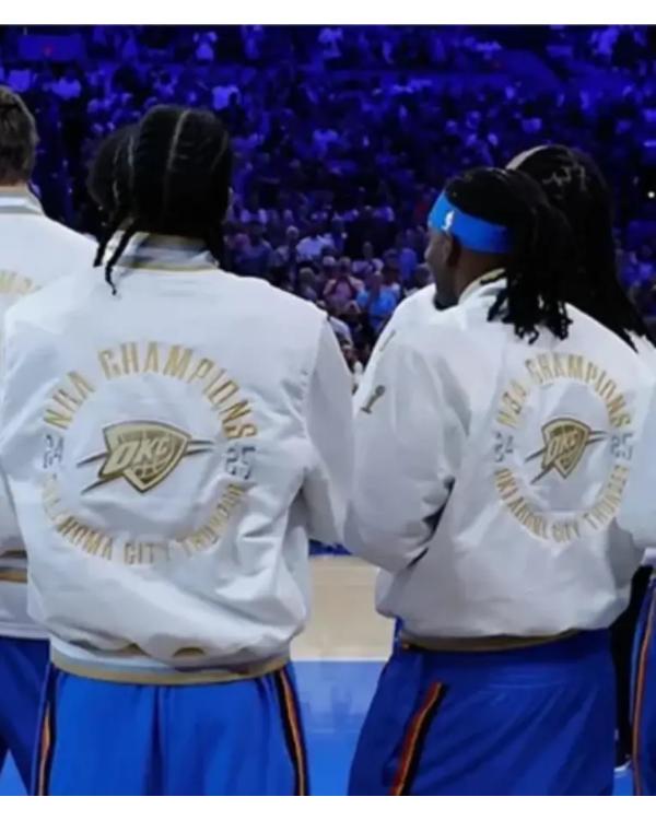 Oklahoma City Thunder 2025 Finals Champions Banner Raising Ceremony Jacket