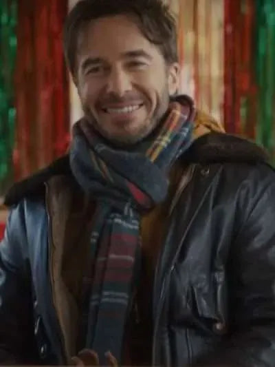 Ryan Carnes A Cherry Pie Christmas Leather Jacket