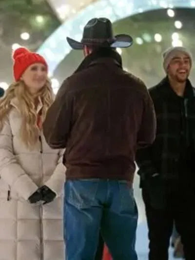 Warren Christie A Royal Montana Christmas Brown Leather Jacket