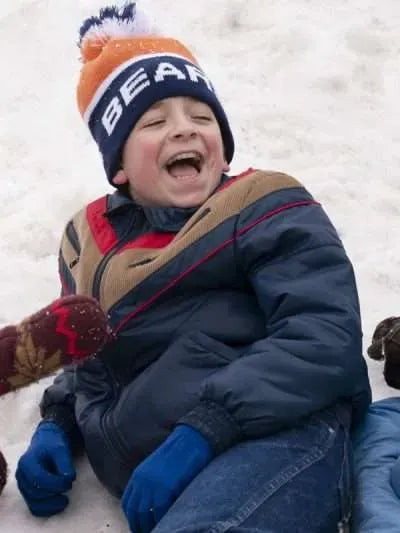 Winslow Fegley 8 Bit Christmas Blue Jacket